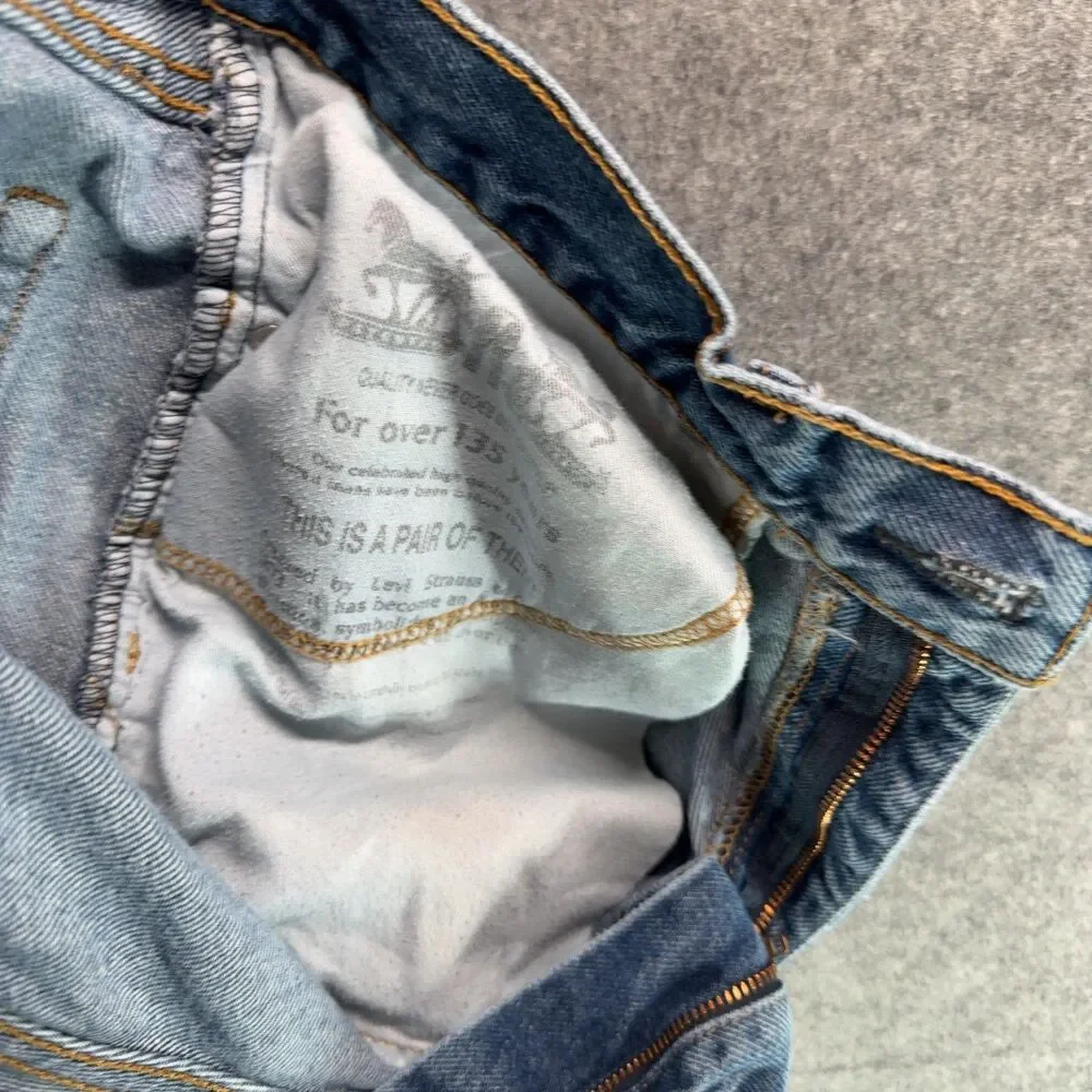 Levi's 501 Vintage Medium Wash Straight Leg Jeans 33x34